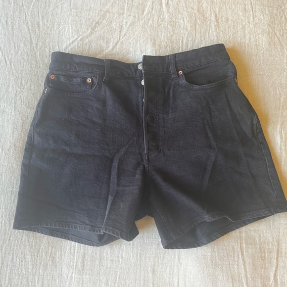 Buck Mason Pants - Women’s Buck Mason Black Jean Shorts, 32.
